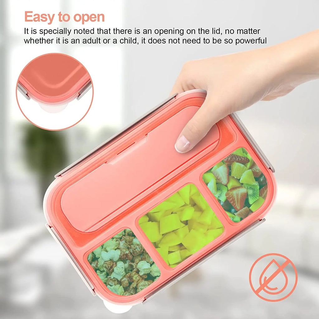 Lunch Box,Lunch Containers for Adults Kids Toddler,1.3L-4 Compartment Bento Box,Microwave/Dishwasher/Freezer Safe