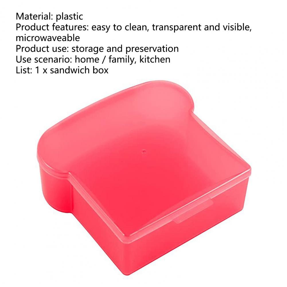 Lunch Container Wide Application Sandwich Case Plastic Storage  Practical Sushi Dessert Food Storage Box