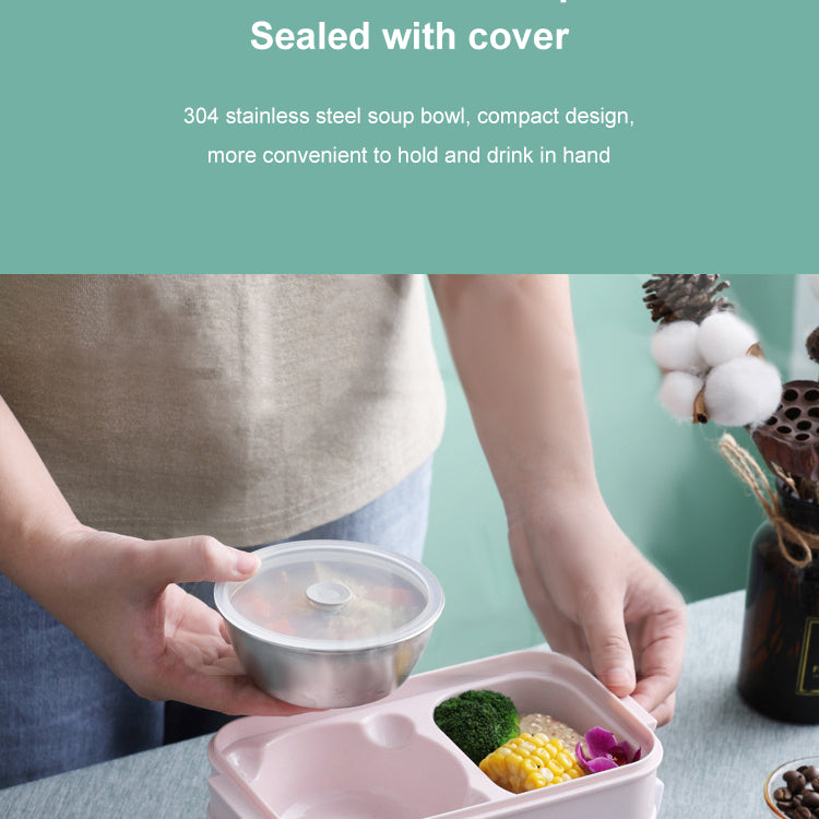 Stainless Steel Lunch Box Bento Double Layer Box Student Office Worker Food Container Microwae Heating Lunch Food Storage Box