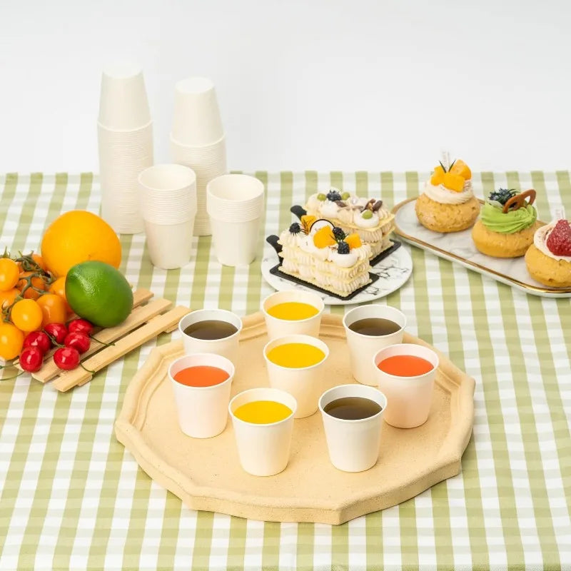 50/100PCS Disposable Small Paper Cups Perfect for Office Coffee Shops Restaurant  Picnic Tasting Juice Coffee Hot Cold Beverage