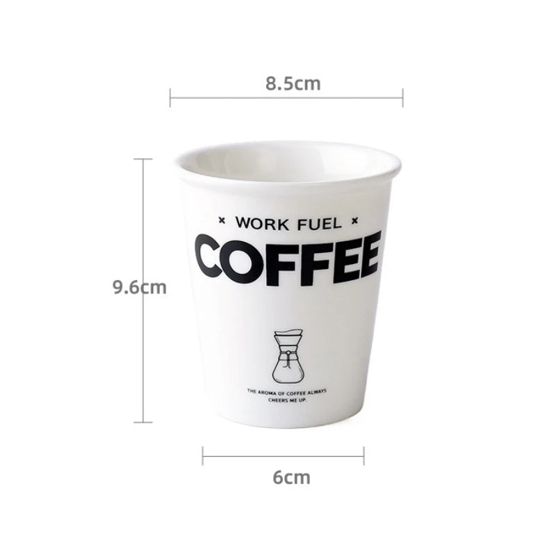 Coffee Cup Ceramics Paper Cup Design Milk Tea Cups Water Cups Hanging Ear Coffee Cups