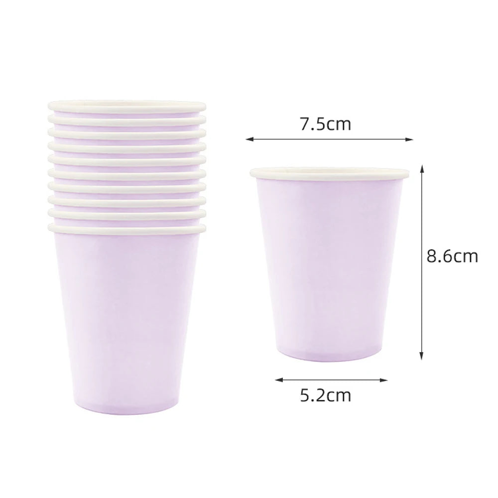 Paper Cups 250ml Family Party Supply Children Birthday Party Decorations Kids Party Supplies Cups Disposable Tableware Sets Cups