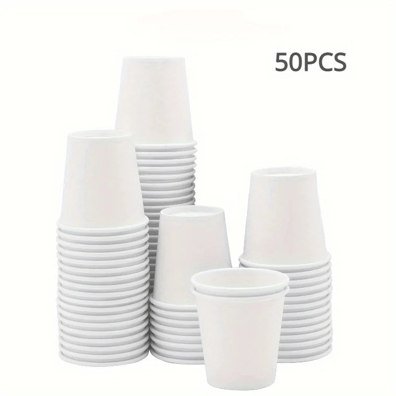 50/100PCS Disposable Small Paper Cup Tasting Cup  Perfect for Coffee Candy Juice Home Supermarket Holiday Party Activities