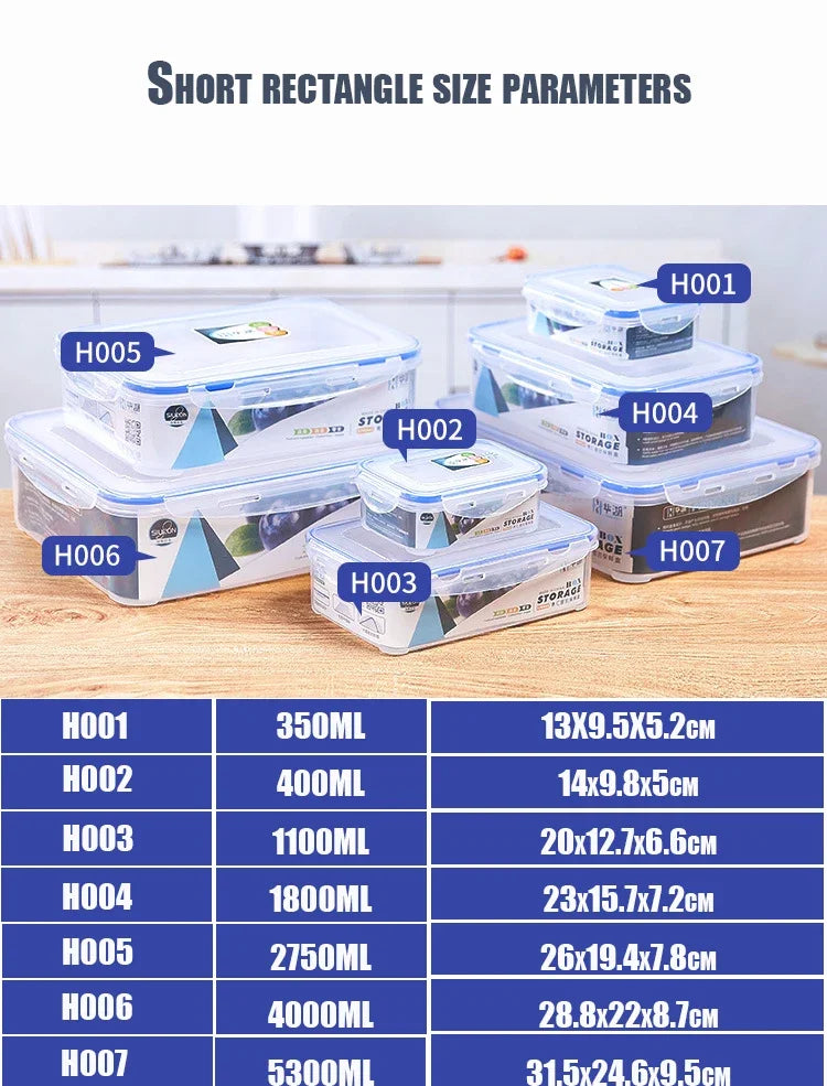 Food Containers with Lids Meal Prep Airtight Food Storage Lunch Containers BPA Free Refrigerator Fresh Keeping Box