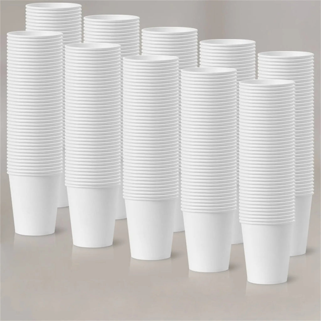 50/500/1000pcs Disposable Paper Cups 210ml Solid Color Paper Cups Coffee Milk Cup Paper Cup For Hot Drinking Party Supplies