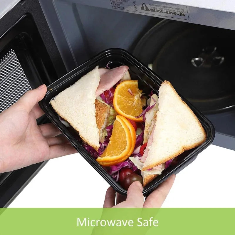 10/30pcs Disposable Takeaway Lunch Box Plastic Bowl Lunch Box Fruit Salad Food Box Takeout Bento Fridge Storage Food Containers