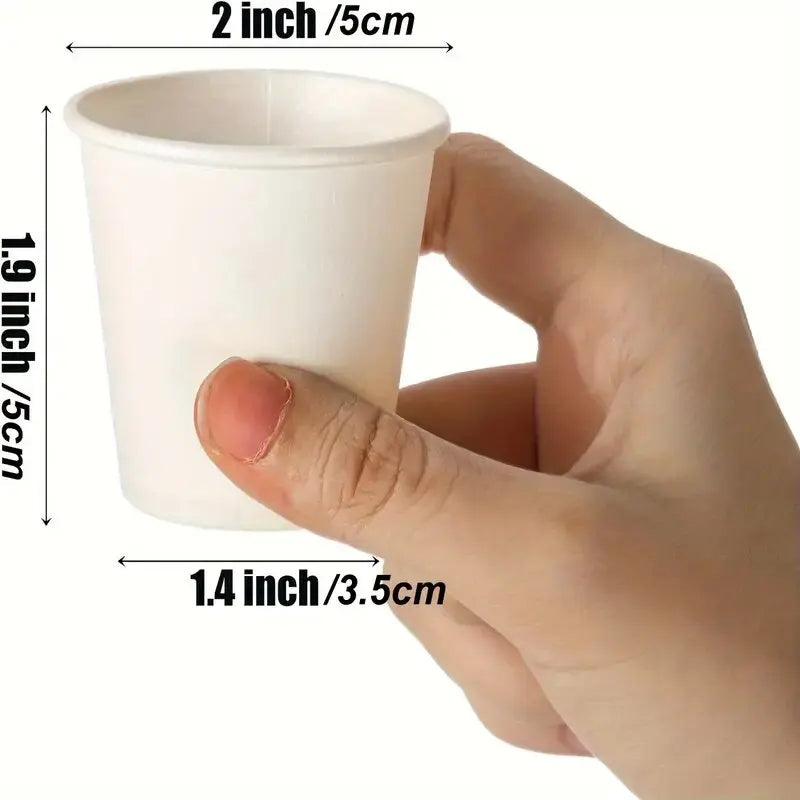 50/100PCS Disposable Small Paper Cups Perfect for Office Coffee Shops Restaurant  Picnic Tasting Juice Coffee Hot Cold Beverage