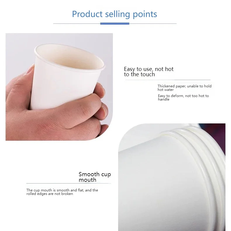 100pcs 250ml 9oz paper cups Personalized Custom，Company logo cups printing，Event Party Cups，Disposable Cup Custom，logo Custom