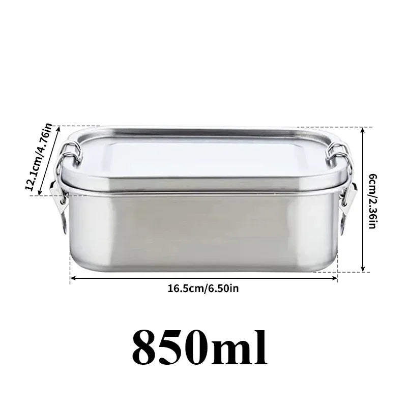 Stainless Steel Lunch Box for Kids And Adults, Portable Leak-Proof Bento Box, Travel Food Meal Prep Container Dishwasher Safe