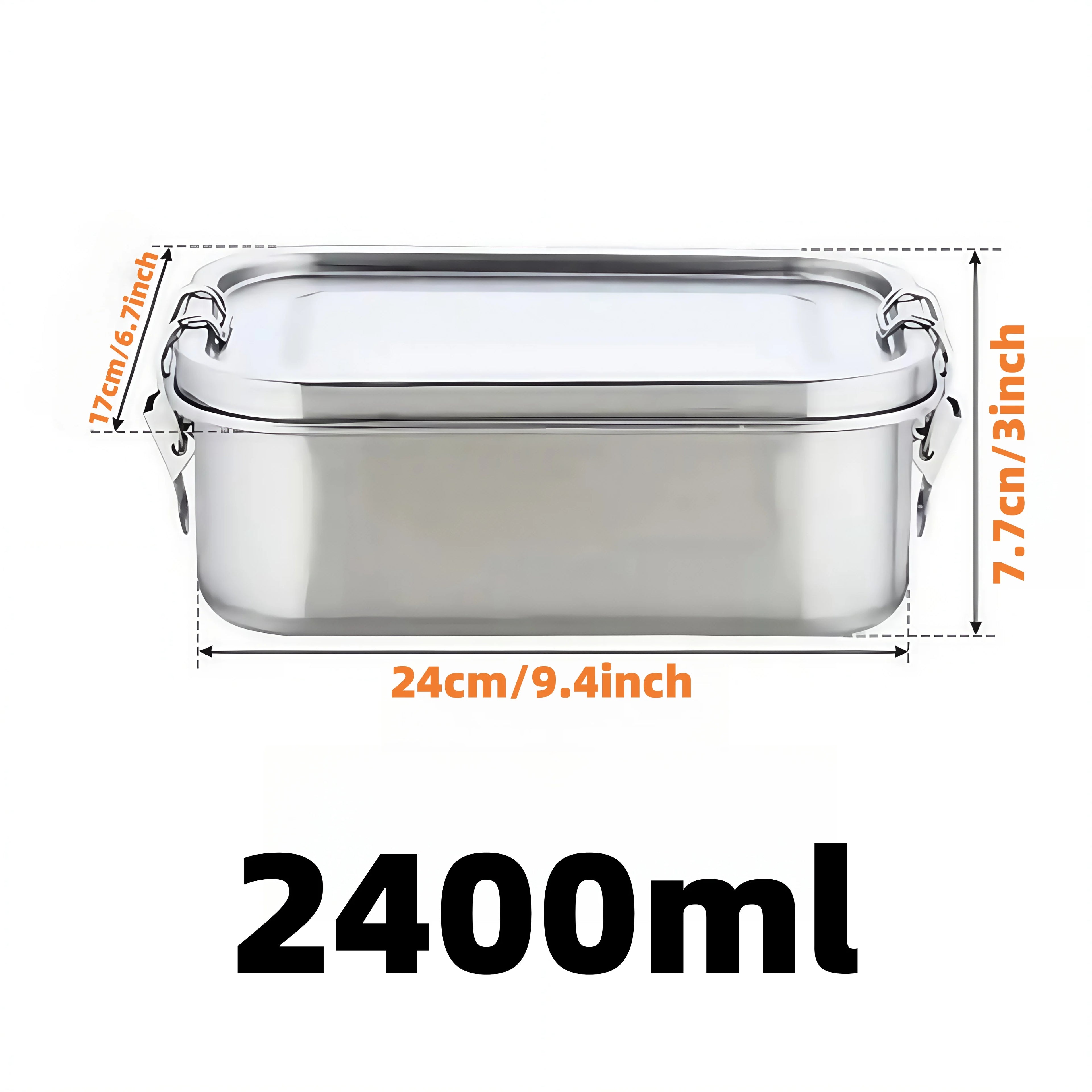 Stainless Steel Lunch Box for Kids And Adults, Portable Leak-Proof Bento Box, Travel Food Meal Prep Container Dishwasher Safe
