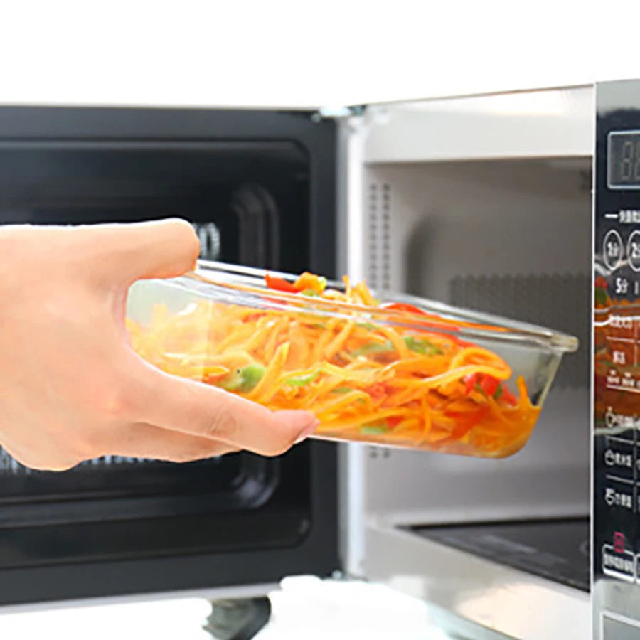 Lunch Box Glass Food Storage Containers with Lids Meal Prep Containers Glass Fresh-Keeping Box Airtight Lunch Boxes Bento Boxes