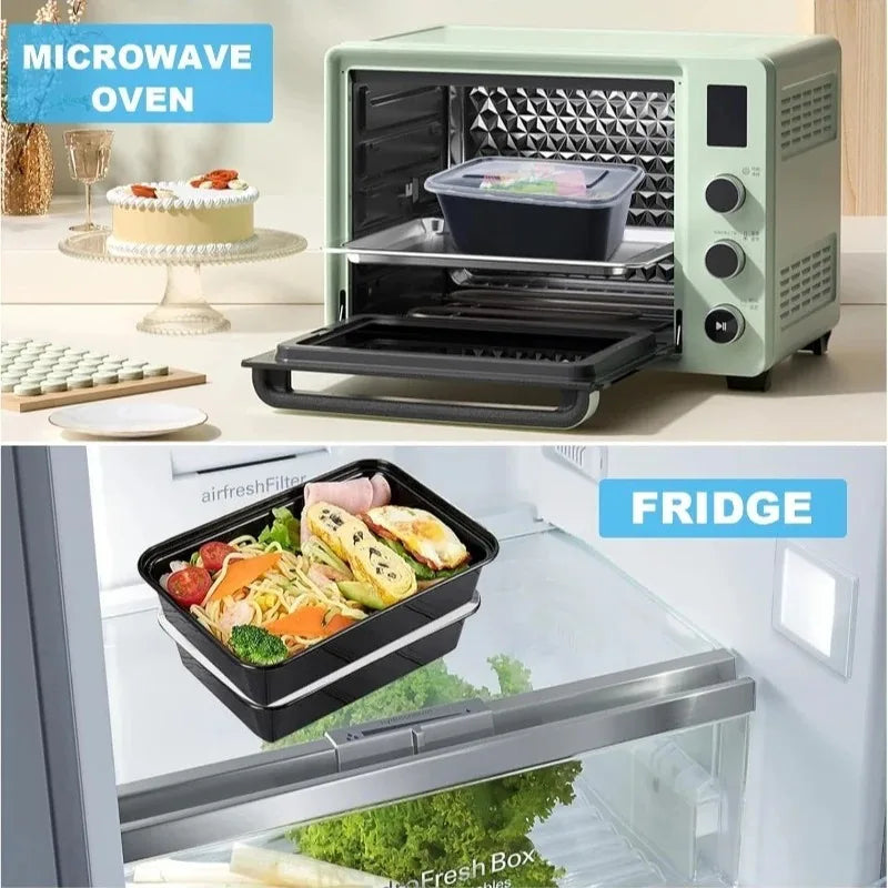 10/30pcs Disposable Takeaway Lunch Box Plastic Bowl Lunch Box Fruit Salad Food Box Takeout Bento Fridge Storage Food Containers