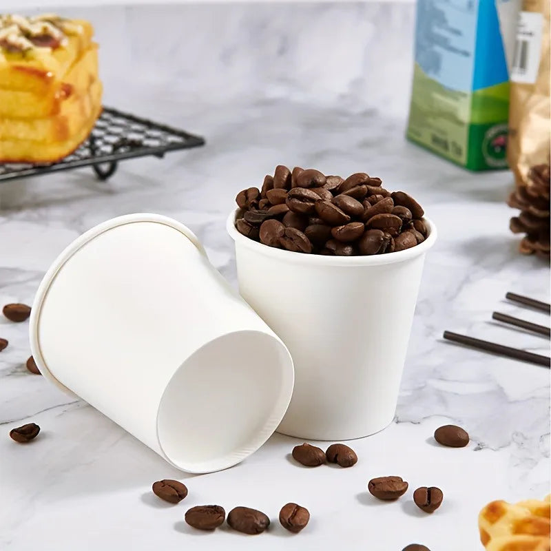50/100PCS Disposable Small Paper Cup Tasting Cup  Perfect for Coffee Candy Juice Home Supermarket Holiday Party Activities