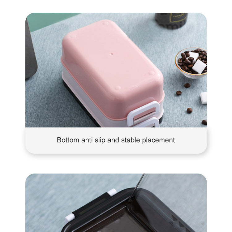Stainless Steel Lunch Box Bento Double Layer Box Student Office Worker Food Container Microwae Heating Lunch Food Storage Box