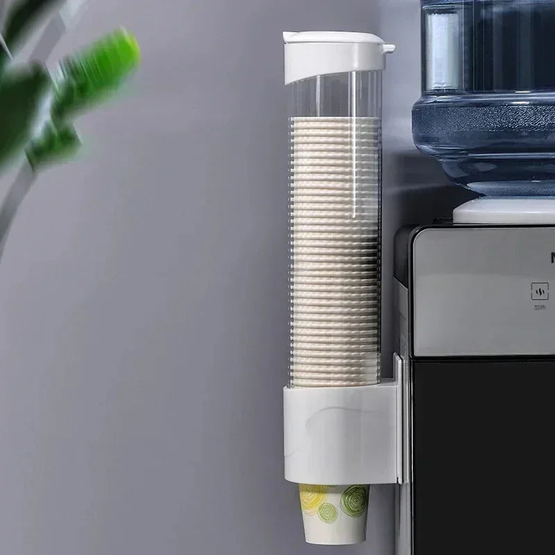 Plastic Disposable Paper Cups Dispenser Wall-mounted Water Dispenser Cup Holder Cup Container Paper Cup Frame Home Organizer