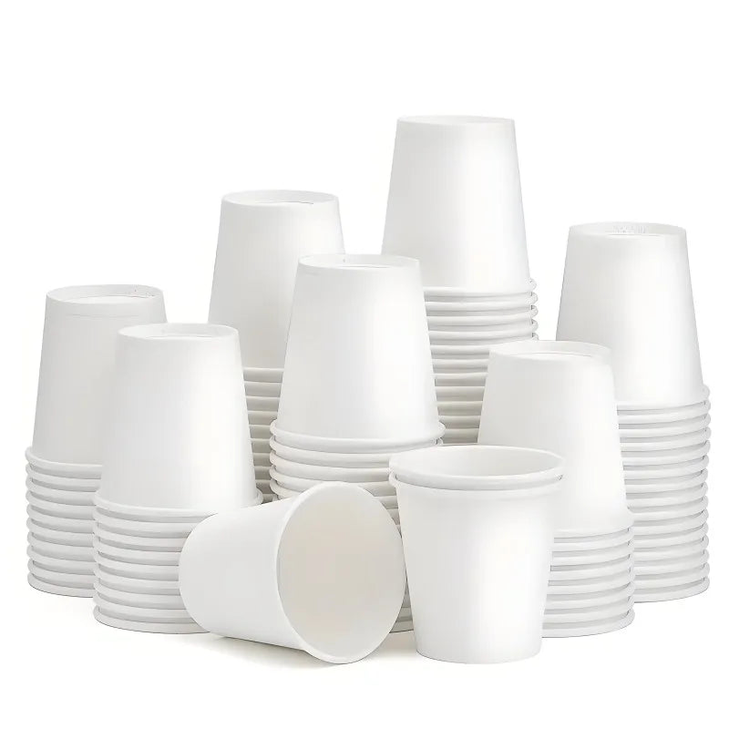 50/100PCS Disposable Small Paper Cups Perfect for Office Coffee Shops Restaurant  Picnic Tasting Juice Coffee Hot Cold Beverage