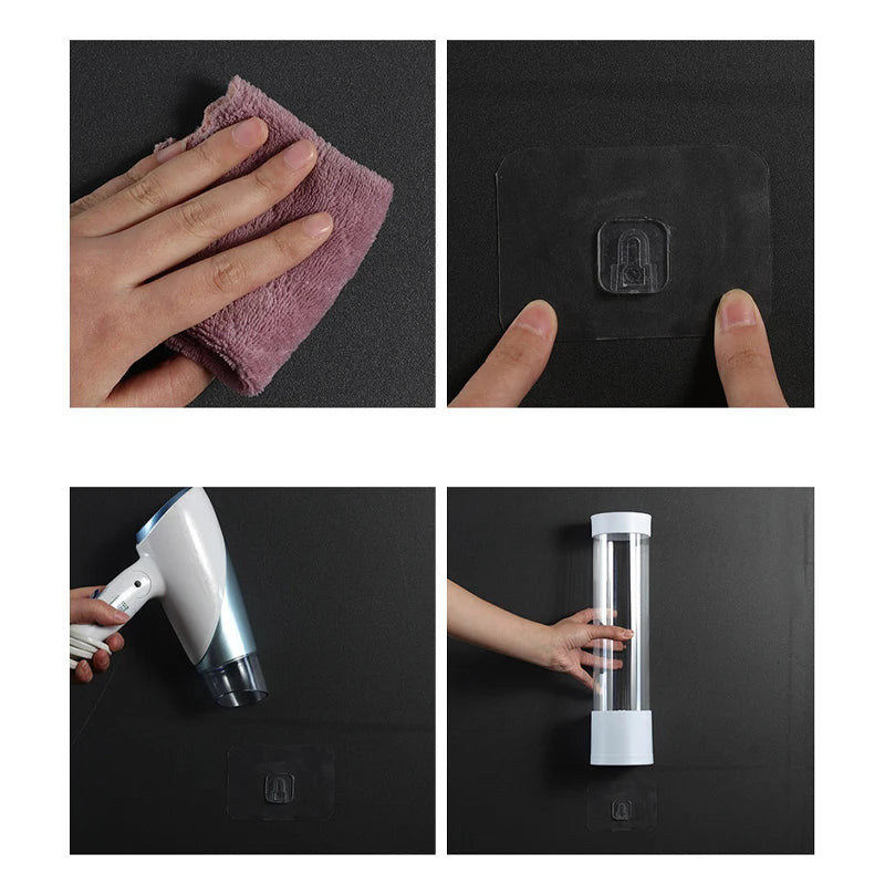 Plastic Disposable Paper Cups Dispenser Wall-mounted Water Dispenser Cup Holder Cup Container Paper Cup Frame Home Organizer