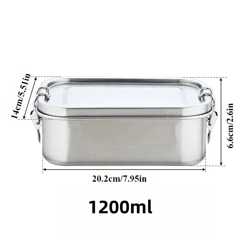 Stainless Steel Lunch Box for Kids And Adults, Portable Leak-Proof Bento Box, Travel Food Meal Prep Container Dishwasher Safe