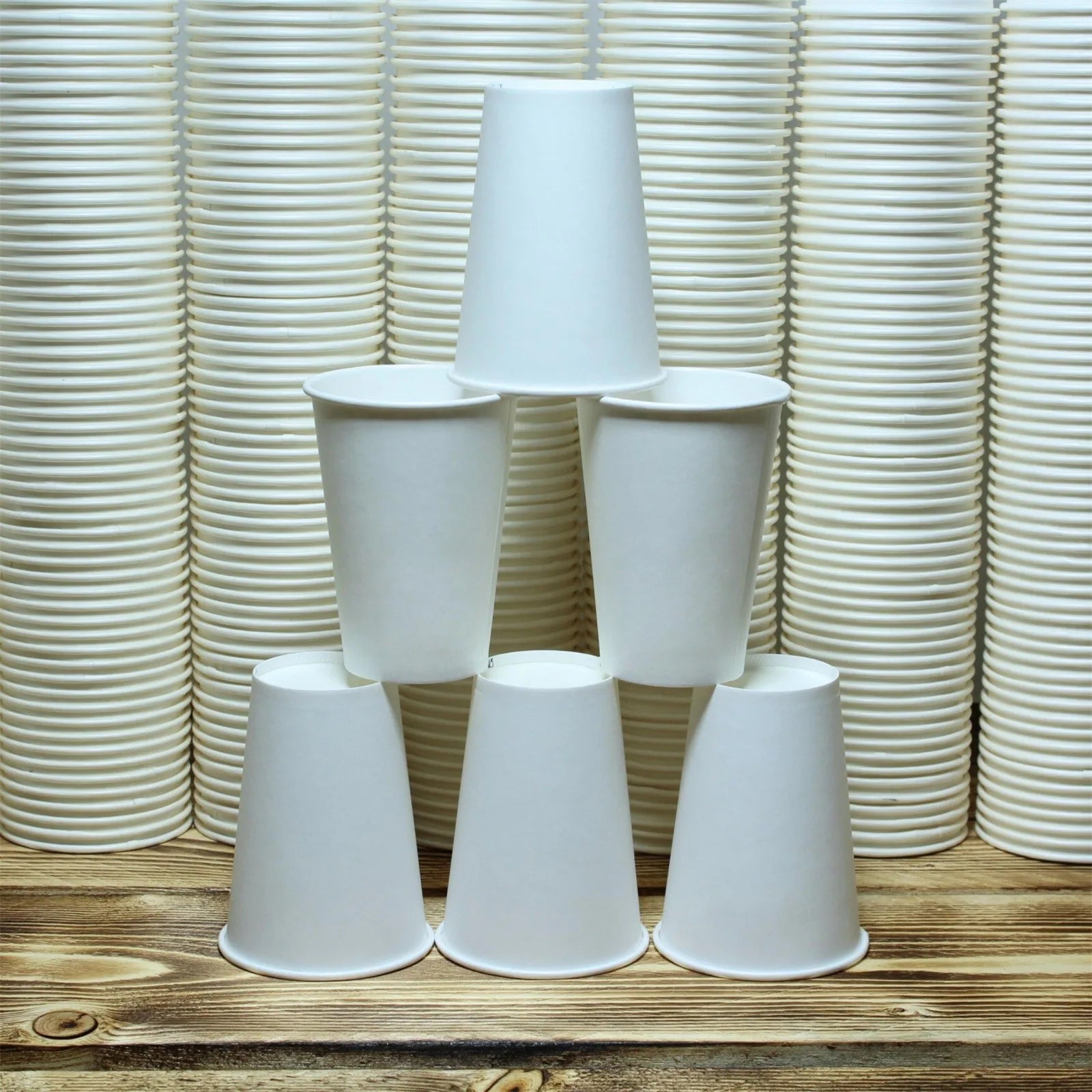 50/500/1000pcs Disposable Paper Cups 210ml Solid Color Paper Cups Coffee Milk Cup Paper Cup For Hot Drinking Party Supplies