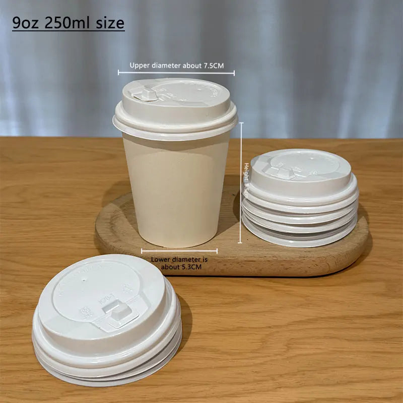 100/200pcs Disposable Paper Cups 250ml Solid Color Paper Cups Coffee Milk Cup Paper Cup For Hot Drinking Party Supplies