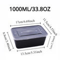 10/20PCS Black Food Box Fruit Salad Food Box Kitchen Meal Prep Takeout Bento Fridge Storage Leakproof Food Containers