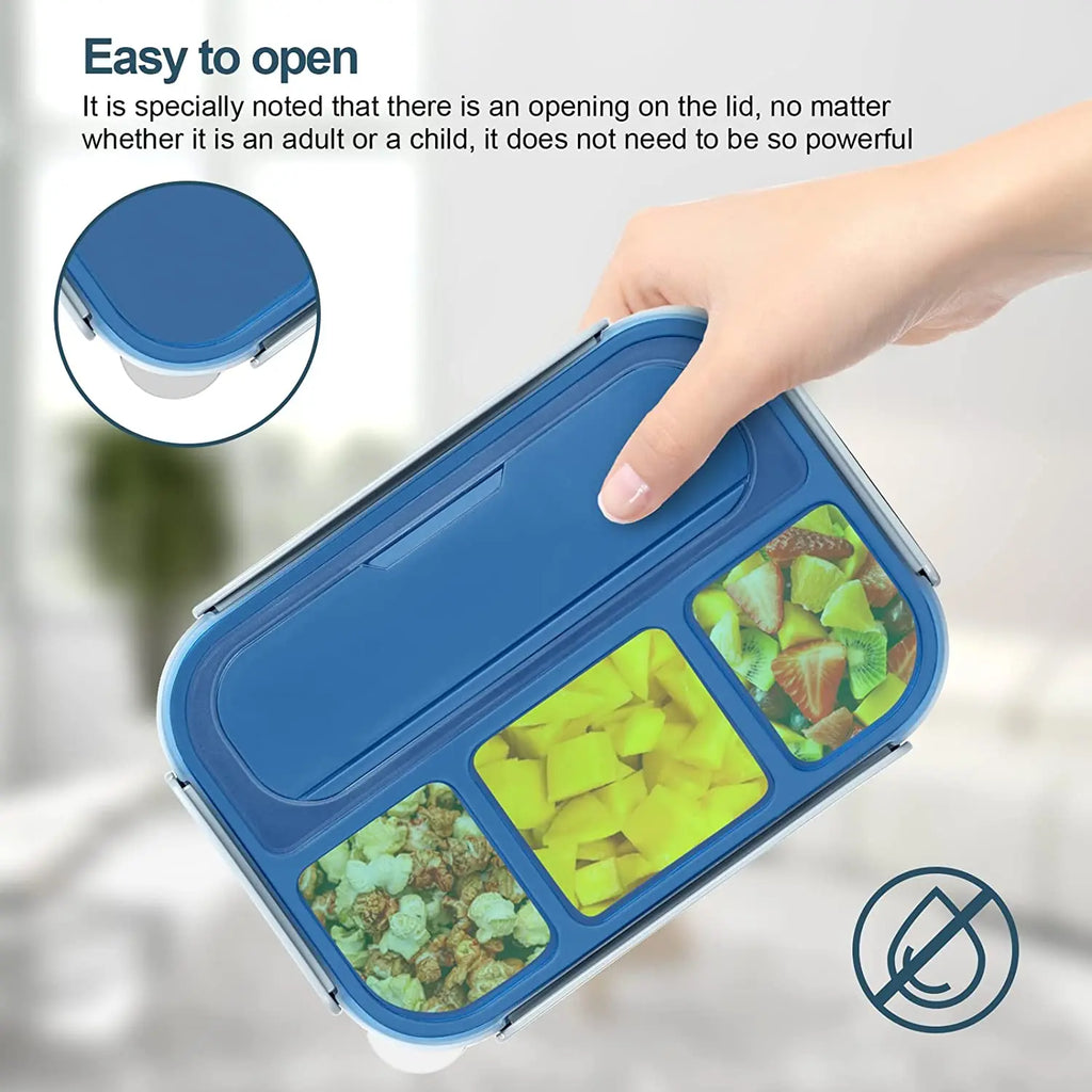 Lunch Box,Lunch Containers for Adults Kids Toddler,1.3L-4 Compartment Bento Box,Microwave/Dishwasher/Freezer Safe