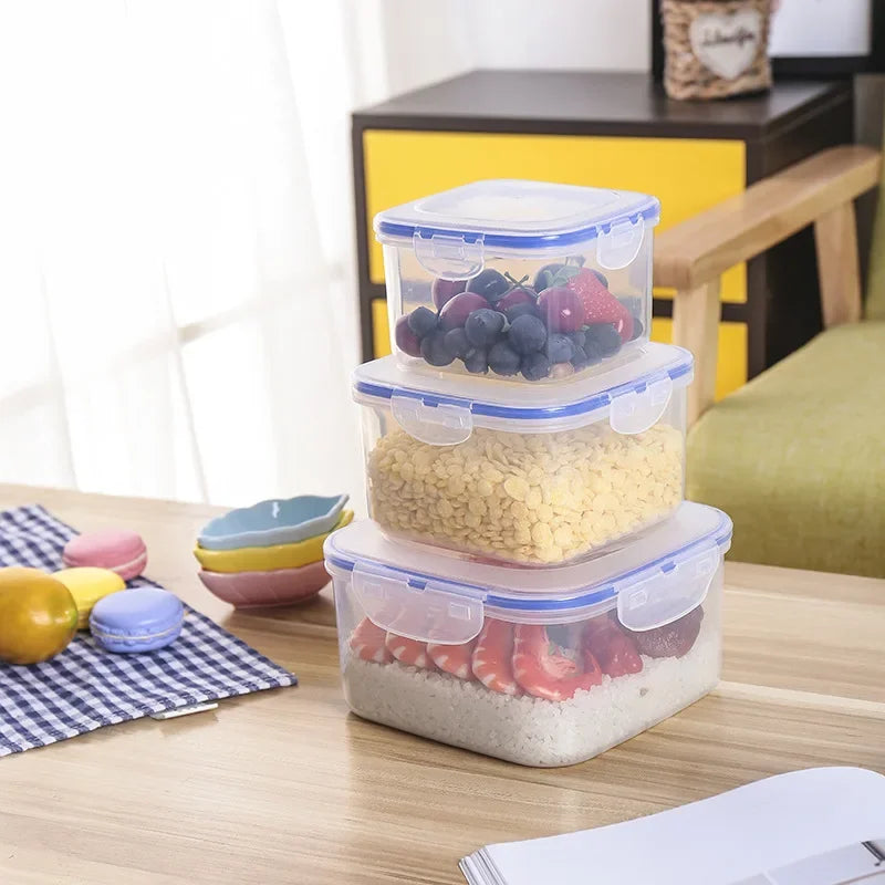 Food Containers with Lids Meal Prep Airtight Food Storage Lunch Containers BPA Free Refrigerator Fresh Keeping Box