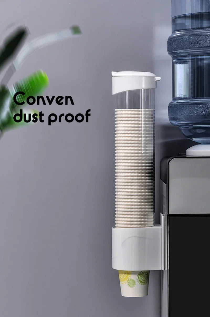 Plastic Disposable Paper Cups Dispenser Wall-mounted Water Dispenser Cup Holder Cup Container Paper Cup Frame Home Organizer