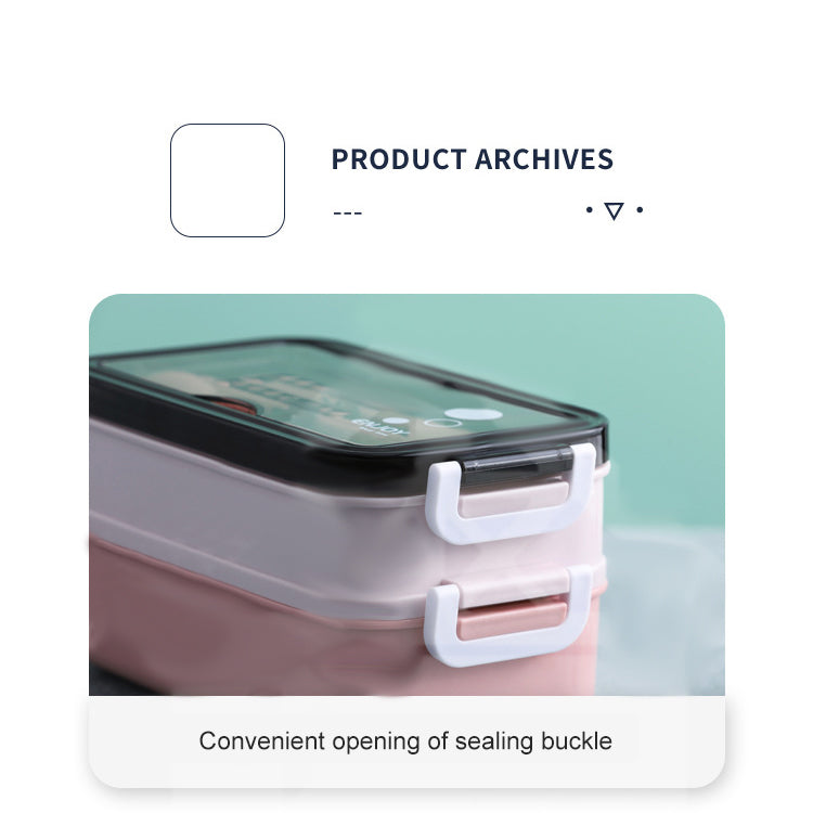 Stainless Steel Lunch Box Bento Double Layer Box Student Office Worker Food Container Microwae Heating Lunch Food Storage Box