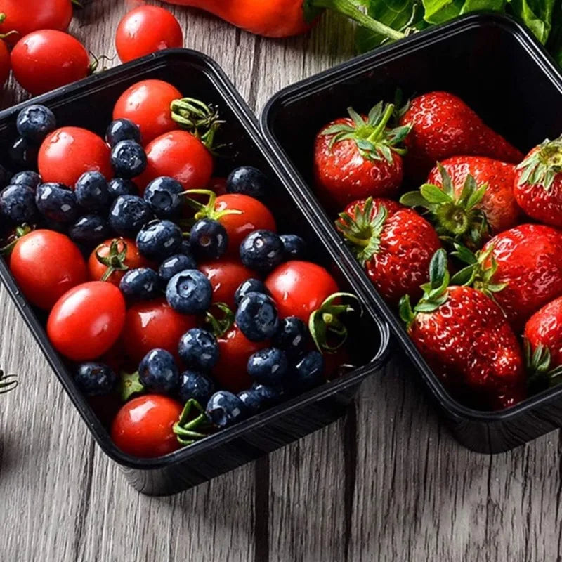 10/30pcs Disposable Takeaway Lunch Box Plastic Bowl Lunch Box Fruit Salad Food Box Takeout Bento Fridge Storage Food Containers