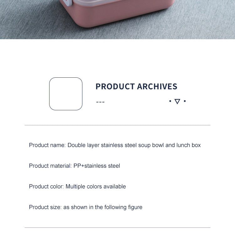 Stainless Steel Lunch Box Bento Double Layer Box Student Office Worker Food Container Microwae Heating Lunch Food Storage Box