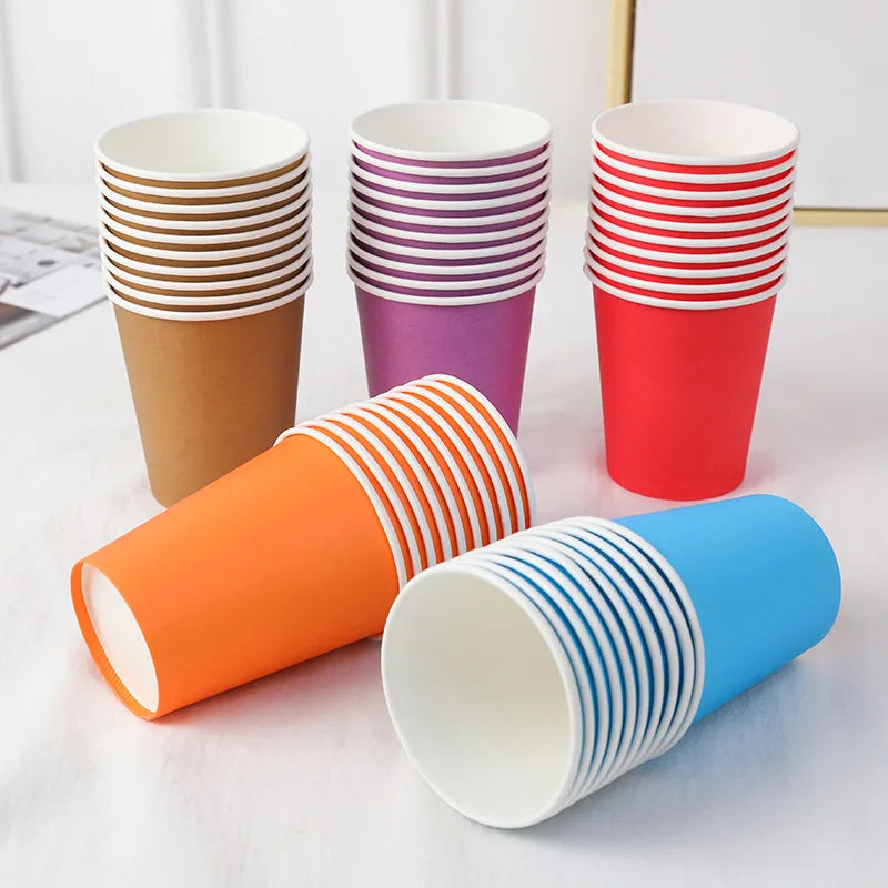Paper Cups 250ml Family Party Supply Children Birthday Party Decorations Kids Party Supplies Cups Disposable Tableware Sets Cups