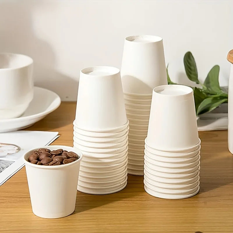50/100PCS Disposable Small Paper Cup Tasting Cup  Perfect for Coffee Candy Juice Home Supermarket Holiday Party Activities
