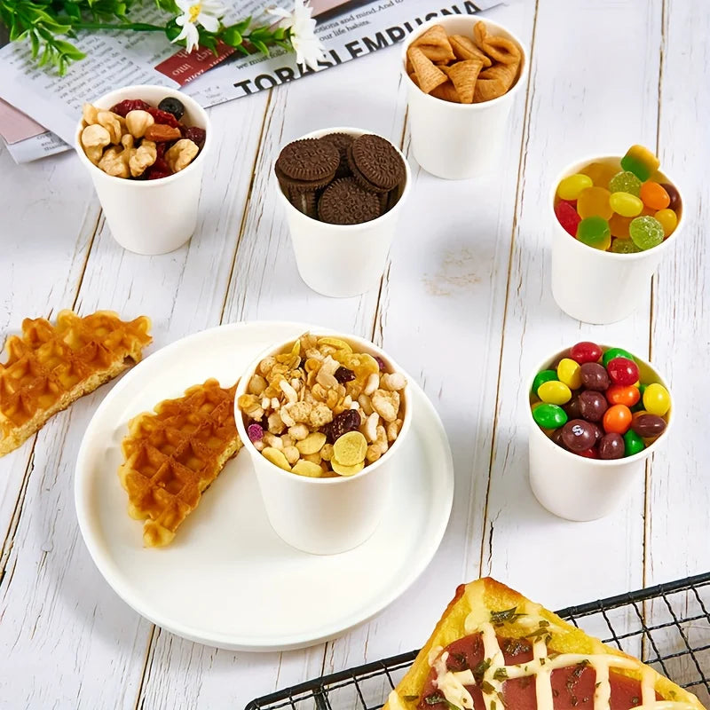 50/100PCS Disposable Small Paper Cup Tasting Cup  Perfect for Coffee Candy Juice Home Supermarket Holiday Party Activities