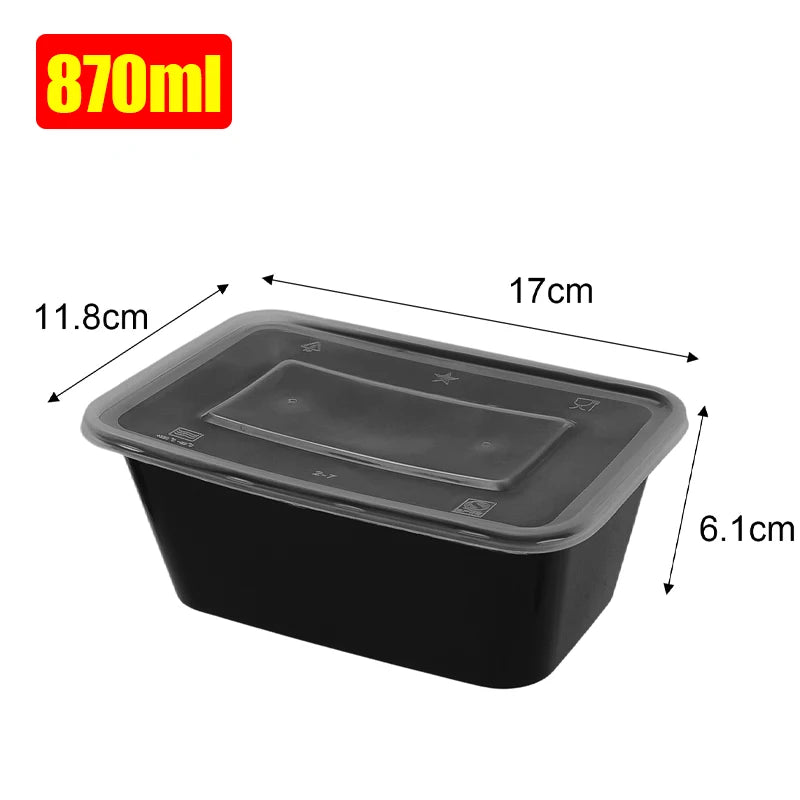10/30pcs Disposable Takeaway Lunch Box Plastic Bowl Lunch Box Fruit Salad Food Box Takeout Bento Fridge Storage Food Containers