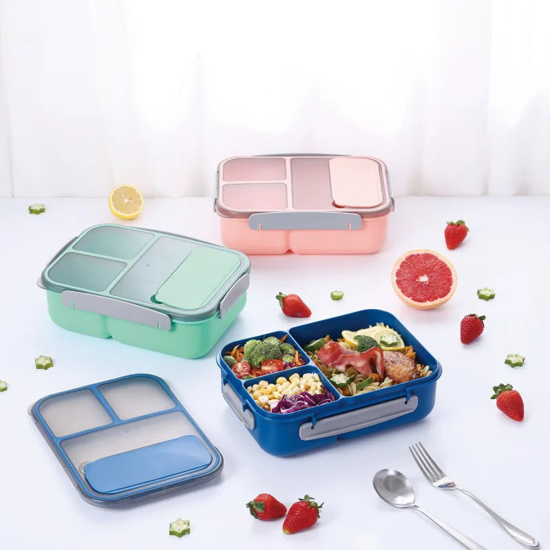 Lunch Box,Lunch Containers for Adults Kids Toddler,1.3L-4 Compartment Bento Box,Microwave/Dishwasher/Freezer Safe