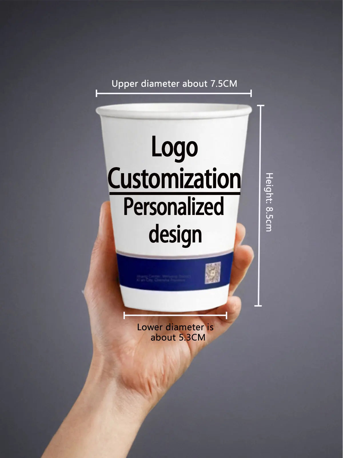 100/200pcs Disposable Paper Cups 250ml Solid Color Paper Cups Coffee Milk Cup Paper Cup For Hot Drinking Party Supplies