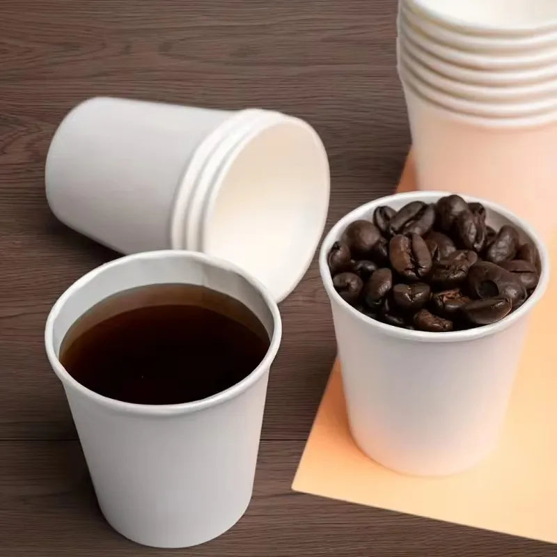 50/100PCS Disposable Small Paper Cups Perfect for Office Coffee Shops Restaurant  Picnic Tasting Juice Coffee Hot Cold Beverage