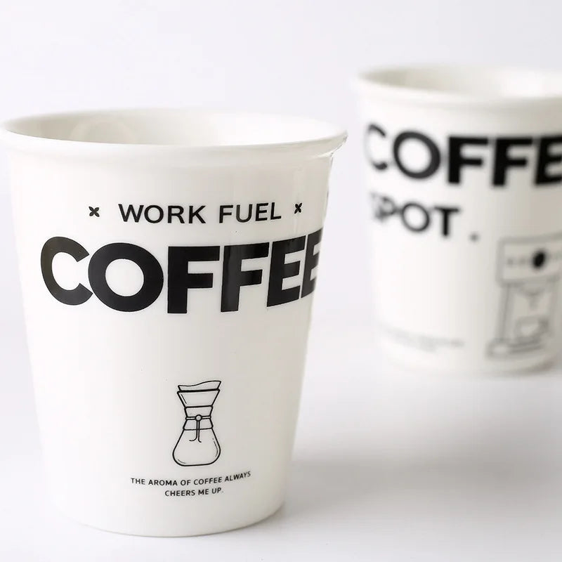 Coffee Cup Ceramics Paper Cup Design Milk Tea Cups Water Cups Hanging Ear Coffee Cups